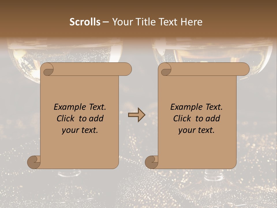 Wine Glass Champaign PowerPoint Template