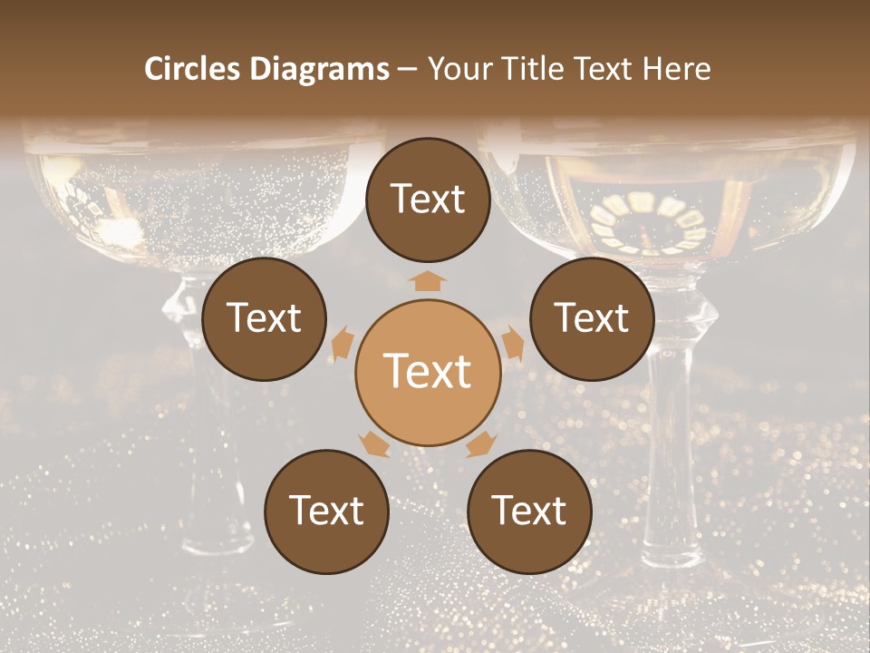 Wine Glass Champaign PowerPoint Template