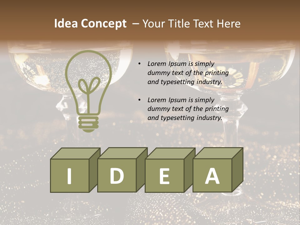 Wine Glass Champaign PowerPoint Template