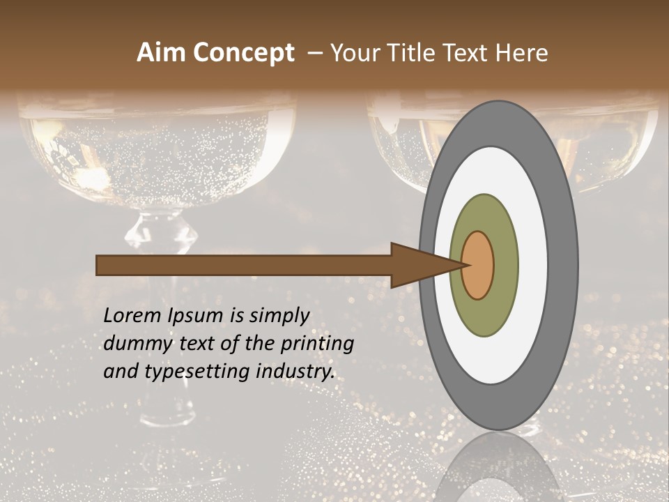 Wine Glass Champaign PowerPoint Template