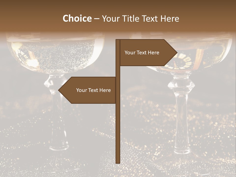 Wine Glass Champaign PowerPoint Template