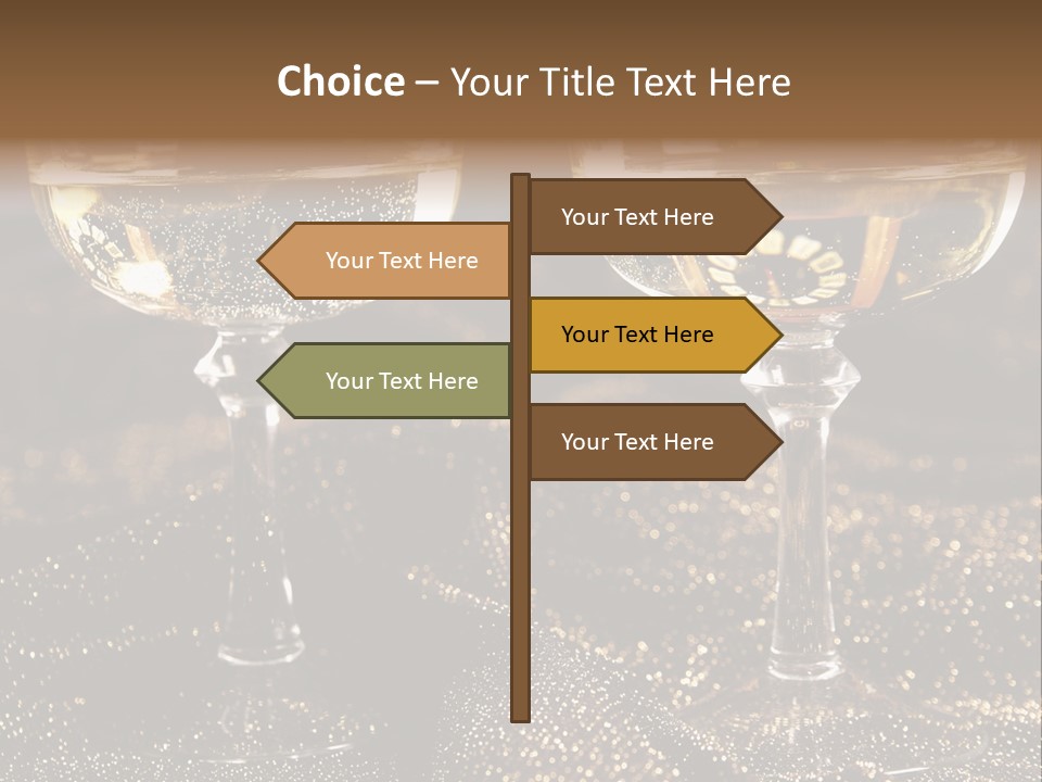 Wine Glass Champaign PowerPoint Template