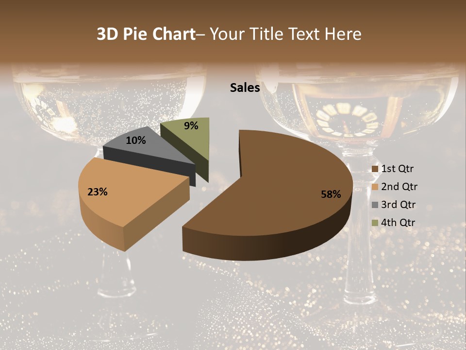 Wine Glass Champaign PowerPoint Template