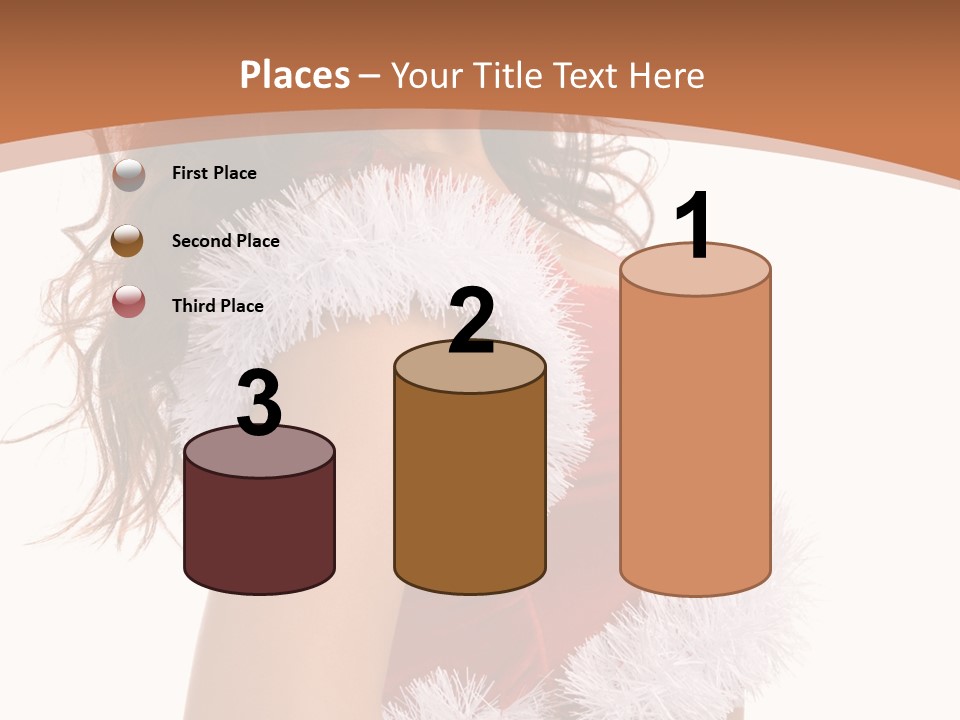 Attractive Woman Christmas PowerPoint Template