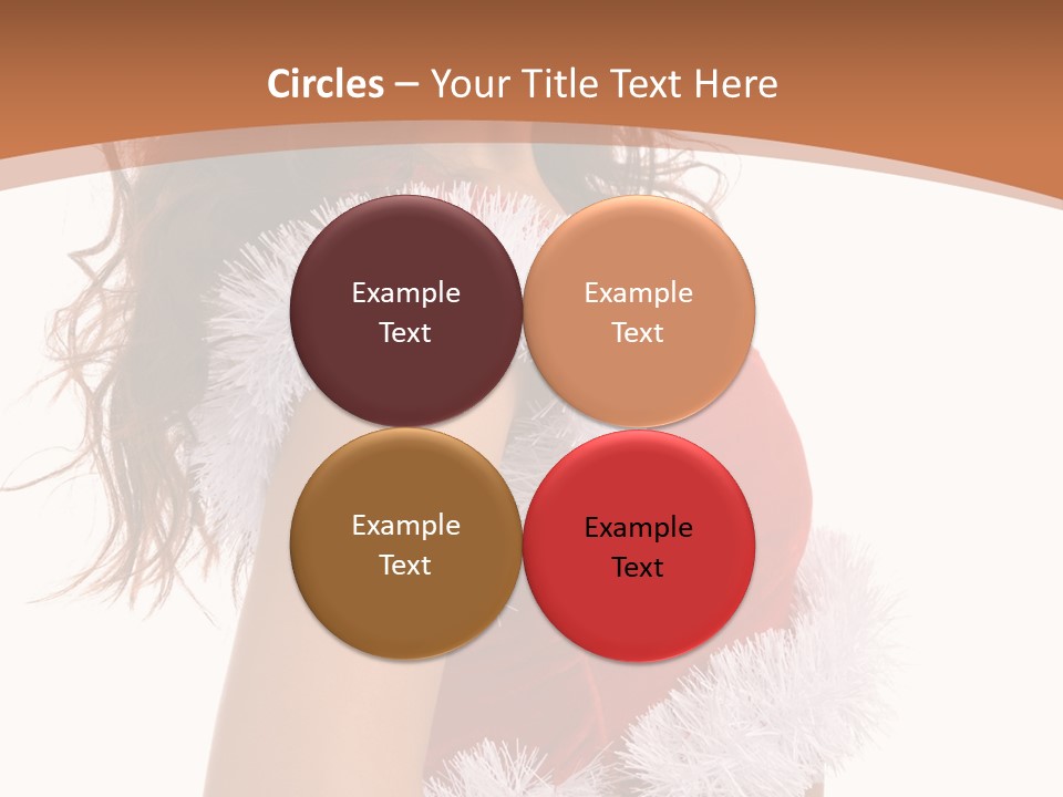 Attractive Woman Christmas PowerPoint Template