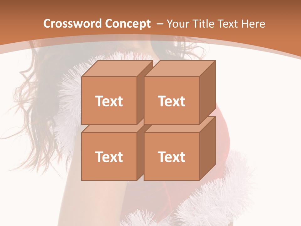 Attractive Woman Christmas PowerPoint Template