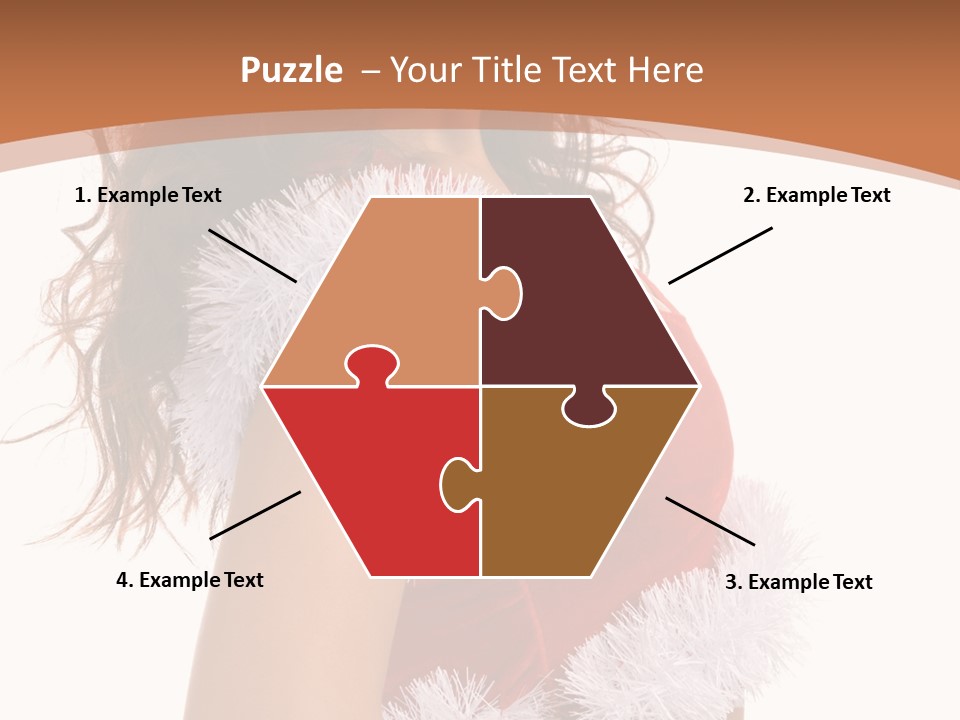 Attractive Woman Christmas PowerPoint Template