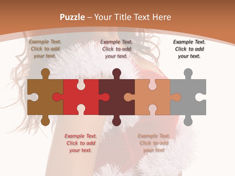 Attractive Woman Christmas PowerPoint Template