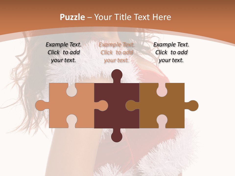 Attractive Woman Christmas PowerPoint Template