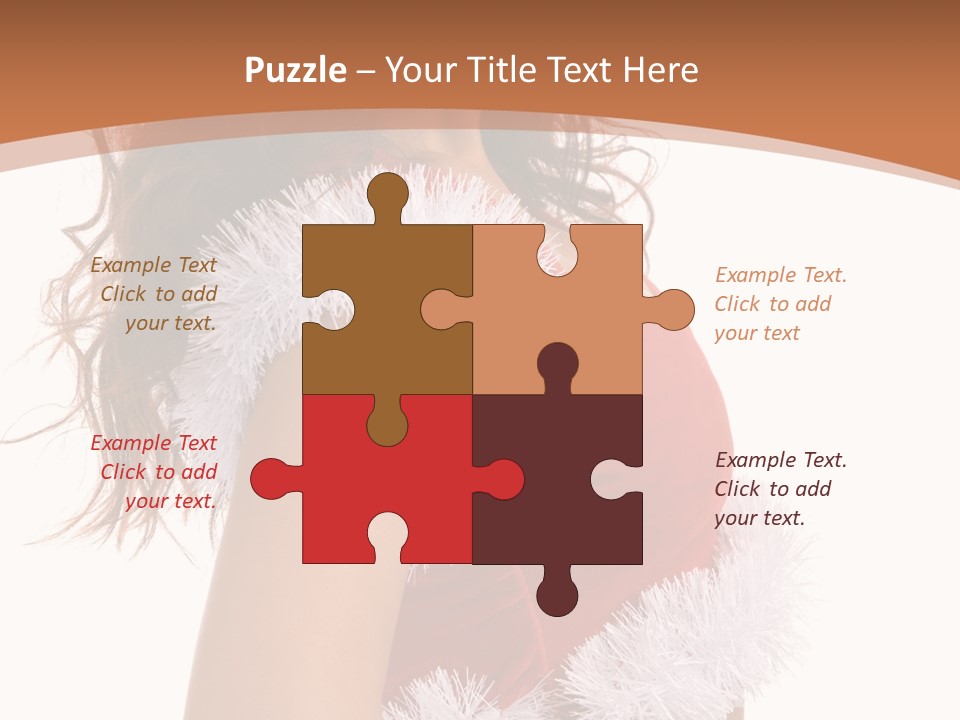 Attractive Woman Christmas PowerPoint Template