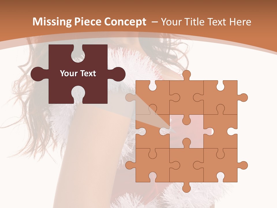 Attractive Woman Christmas PowerPoint Template