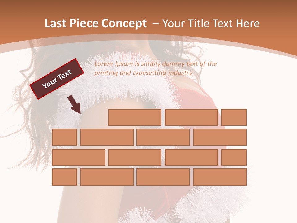 Attractive Woman Christmas PowerPoint Template