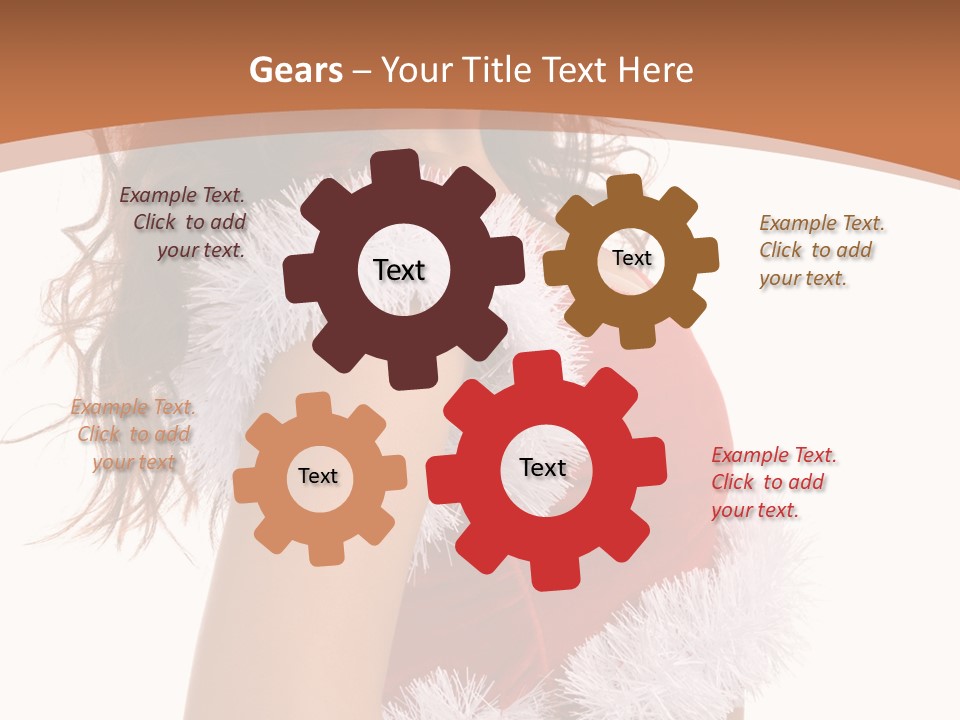 Attractive Woman Christmas PowerPoint Template