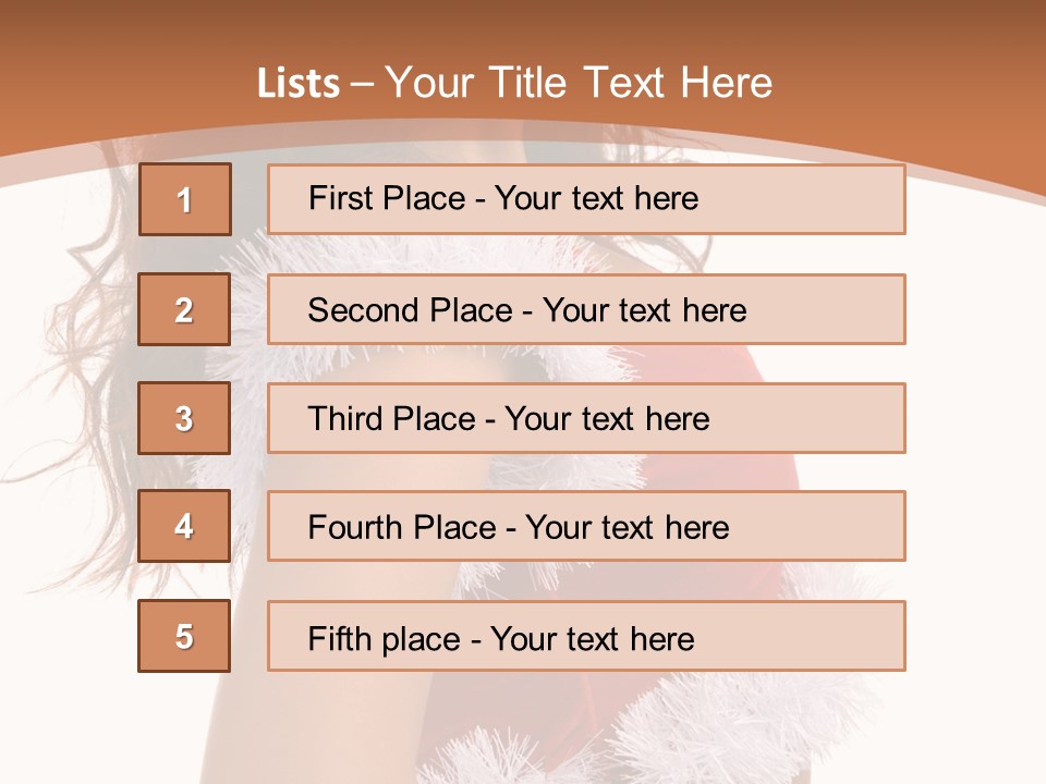 Attractive Woman Christmas PowerPoint Template