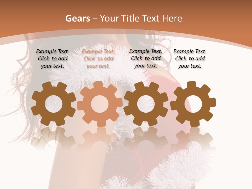 Attractive Woman Christmas PowerPoint Template