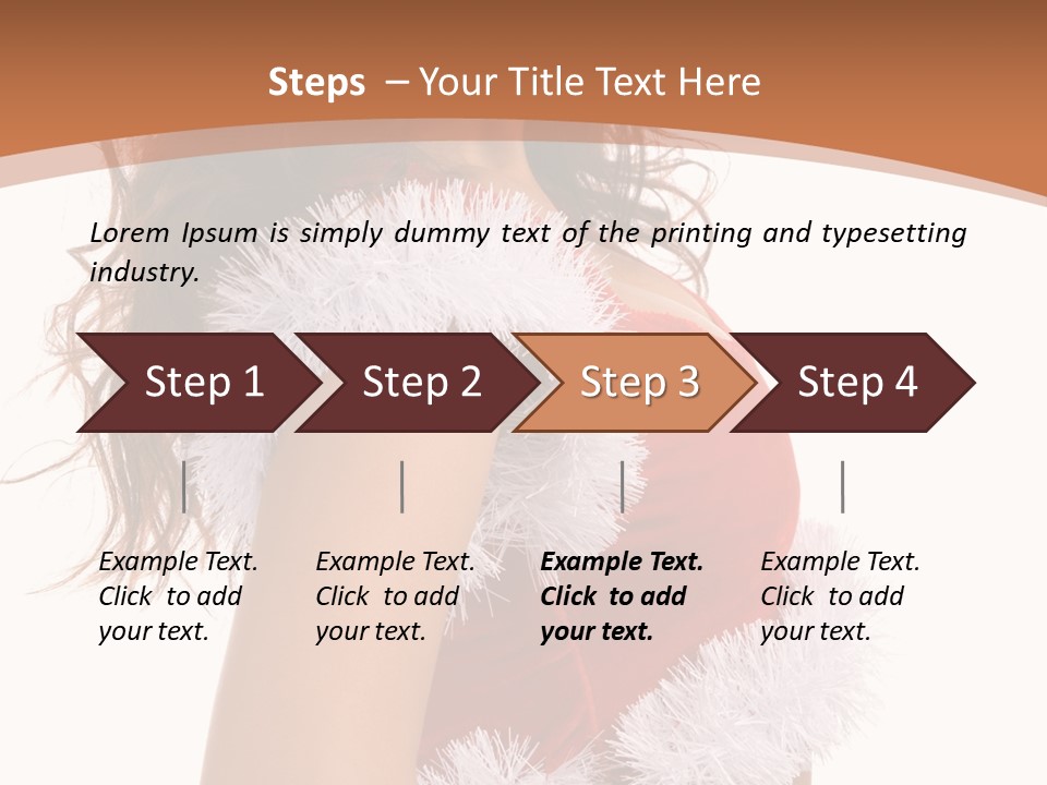 Attractive Woman Christmas PowerPoint Template