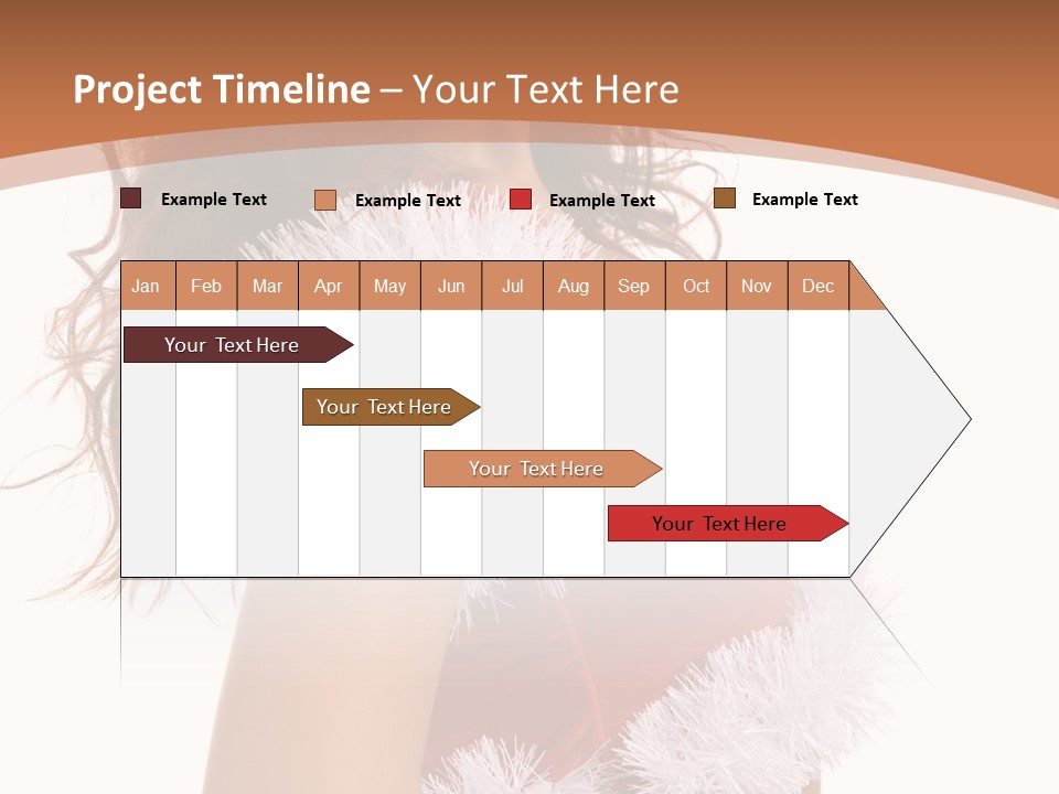 Attractive Woman Christmas PowerPoint Template