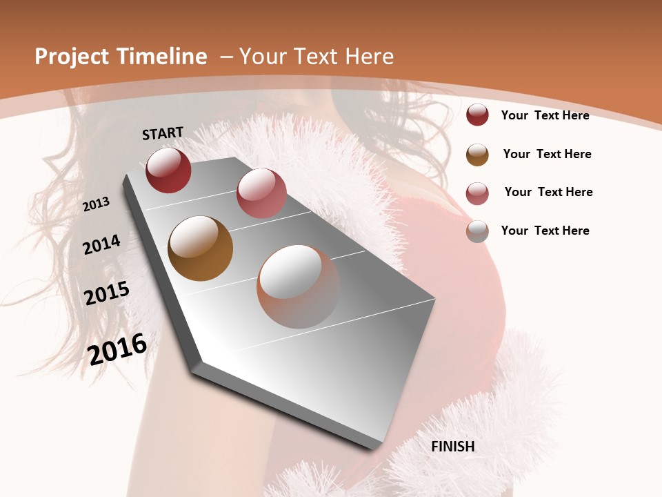 Attractive Woman Christmas PowerPoint Template