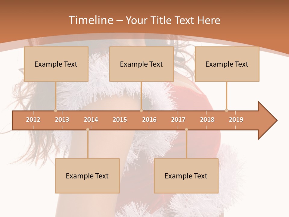 Attractive Woman Christmas PowerPoint Template