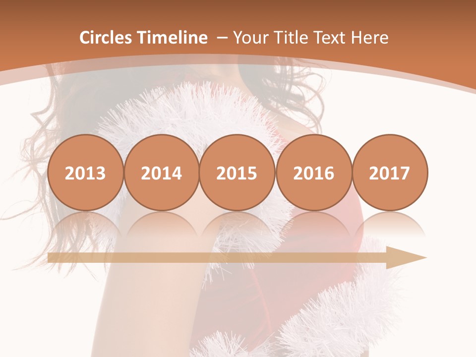 Attractive Woman Christmas PowerPoint Template