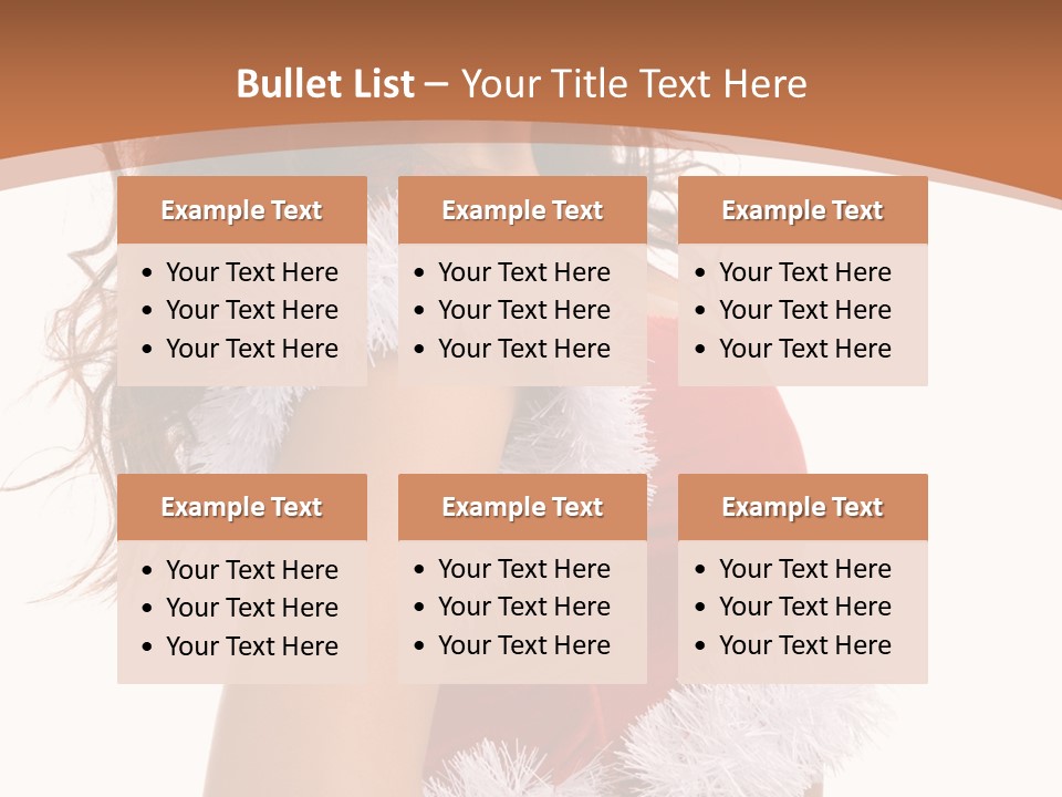 Attractive Woman Christmas PowerPoint Template