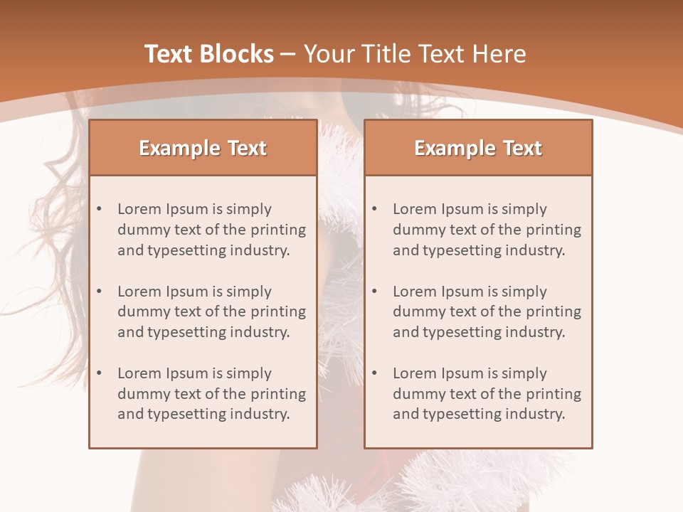 Attractive Woman Christmas PowerPoint Template