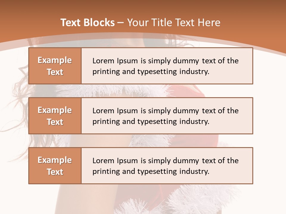 Attractive Woman Christmas PowerPoint Template