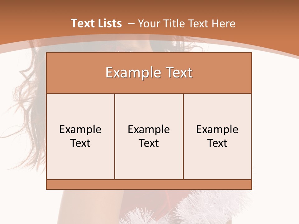 Attractive Woman Christmas PowerPoint Template