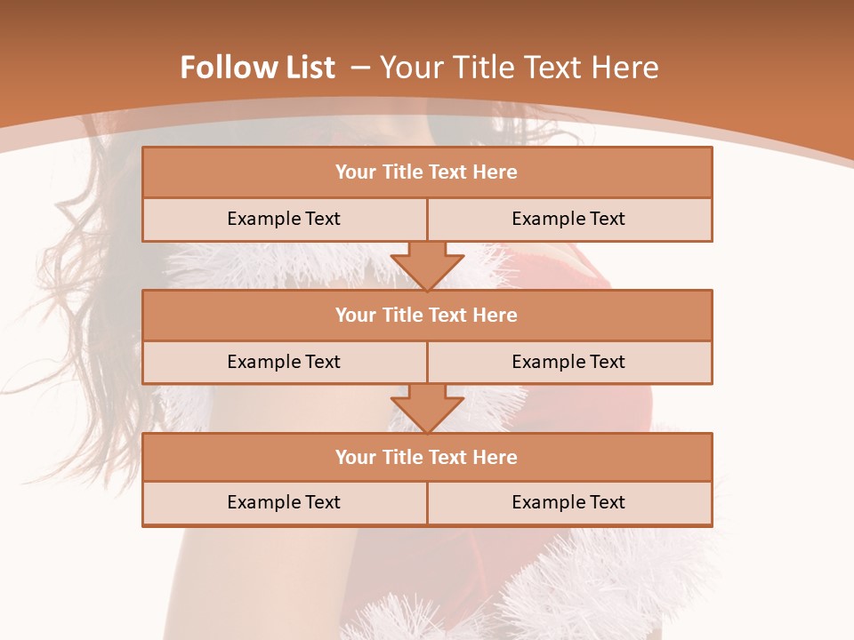 Attractive Woman Christmas PowerPoint Template