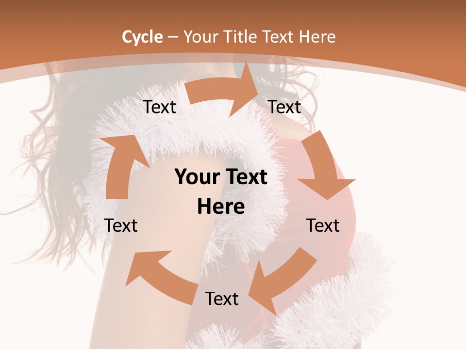 Attractive Woman Christmas PowerPoint Template