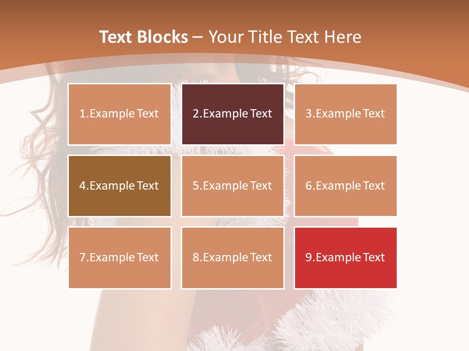 Attractive Woman Christmas PowerPoint Template