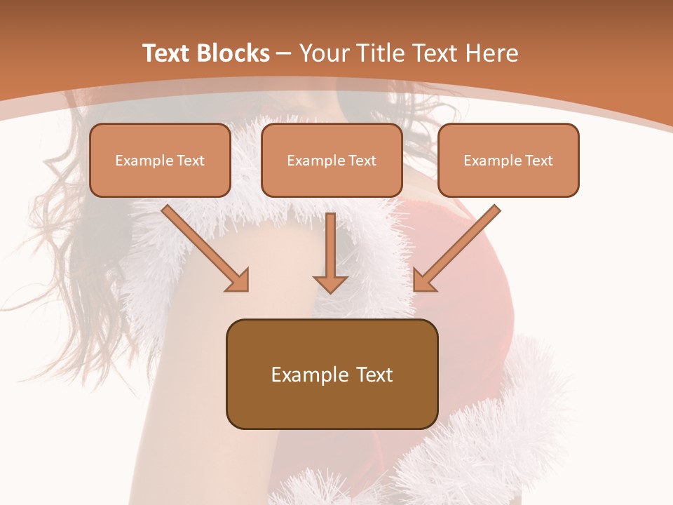 Attractive Woman Christmas PowerPoint Template