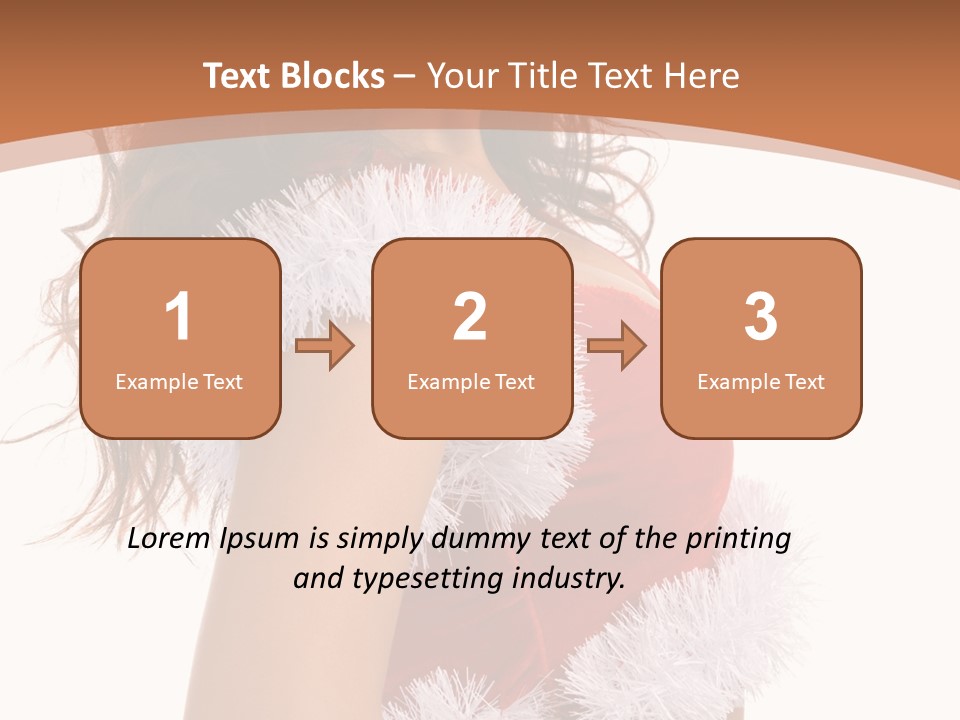 Attractive Woman Christmas PowerPoint Template