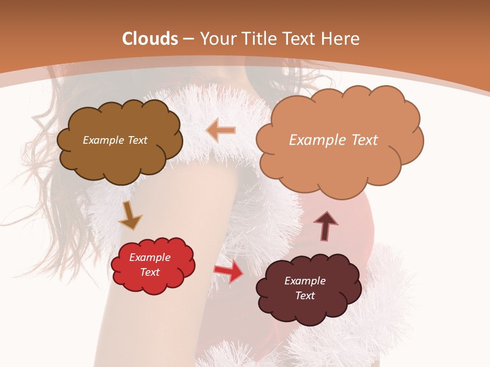 Attractive Woman Christmas PowerPoint Template