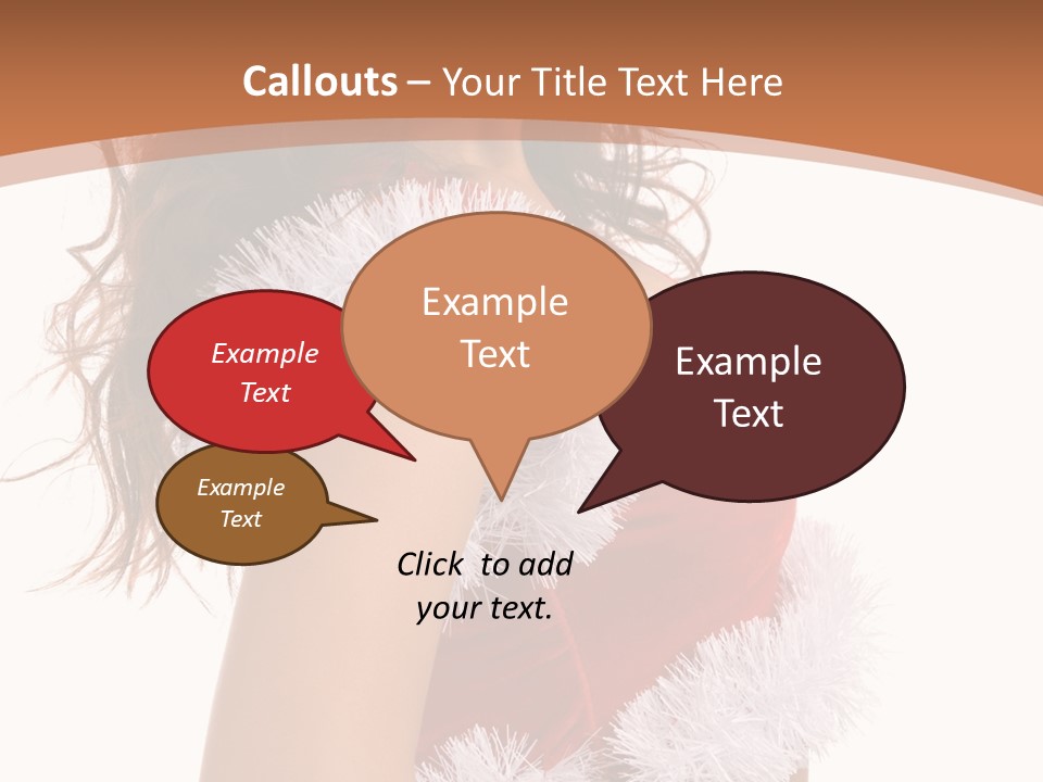 Attractive Woman Christmas PowerPoint Template