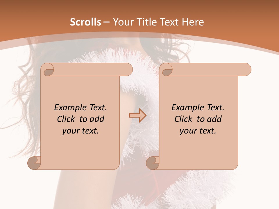 Attractive Woman Christmas PowerPoint Template
