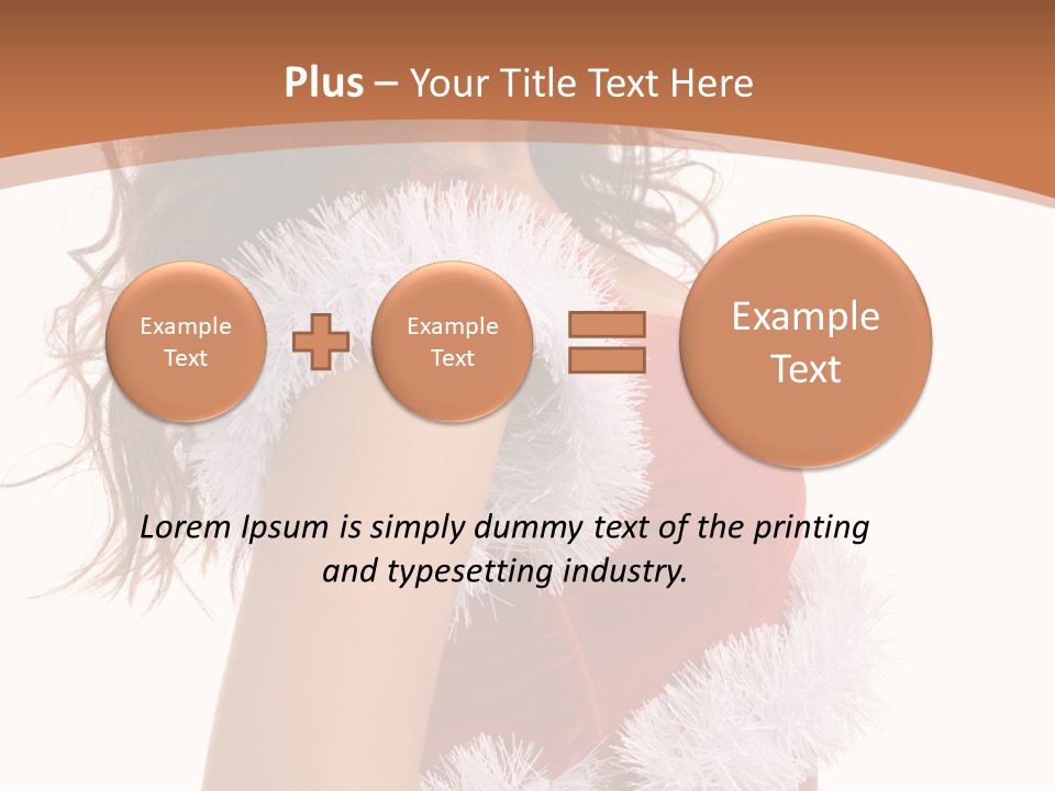 Attractive Woman Christmas PowerPoint Template