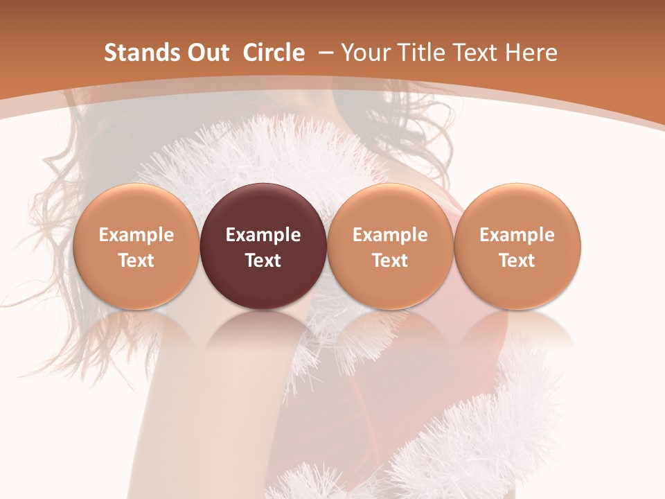 Attractive Woman Christmas PowerPoint Template