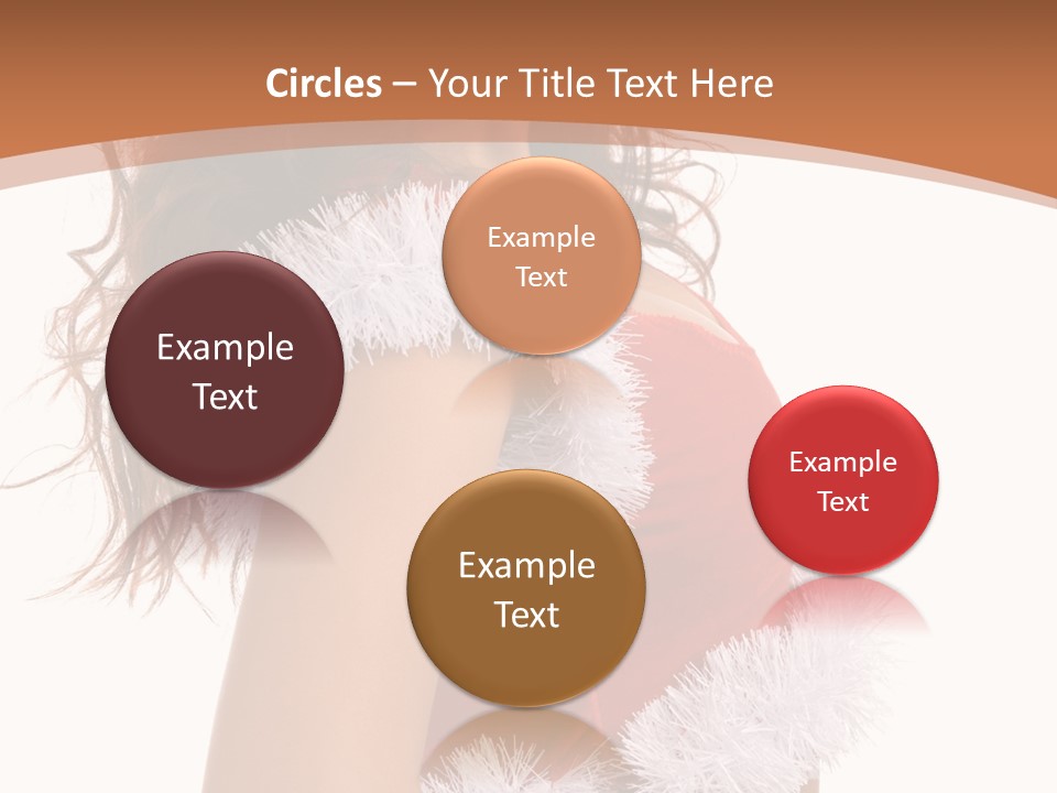 Attractive Woman Christmas PowerPoint Template