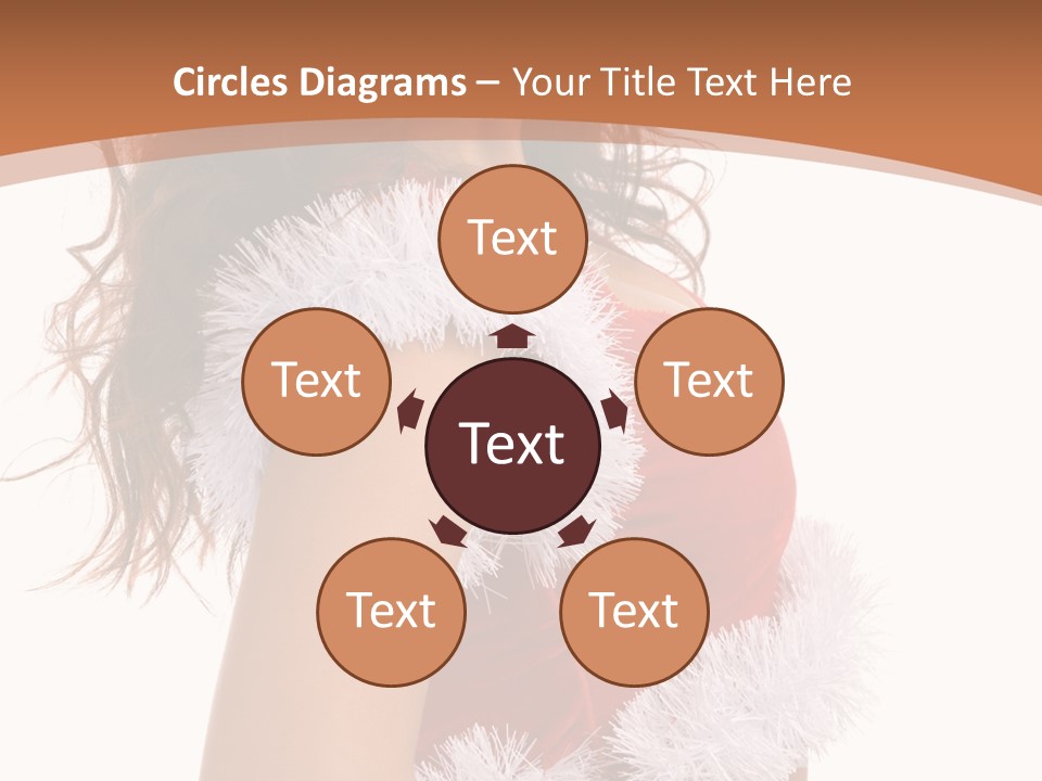 Attractive Woman Christmas PowerPoint Template