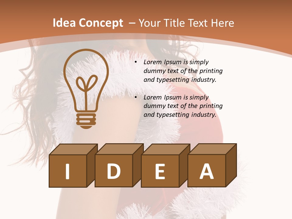 Attractive Woman Christmas PowerPoint Template