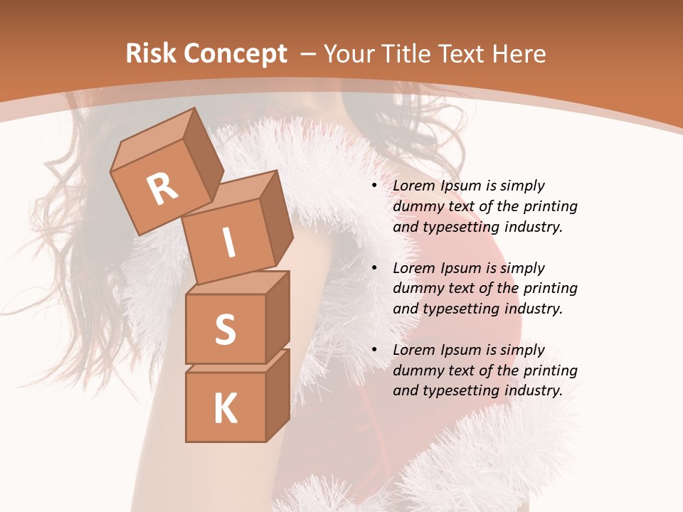 Attractive Woman Christmas PowerPoint Template