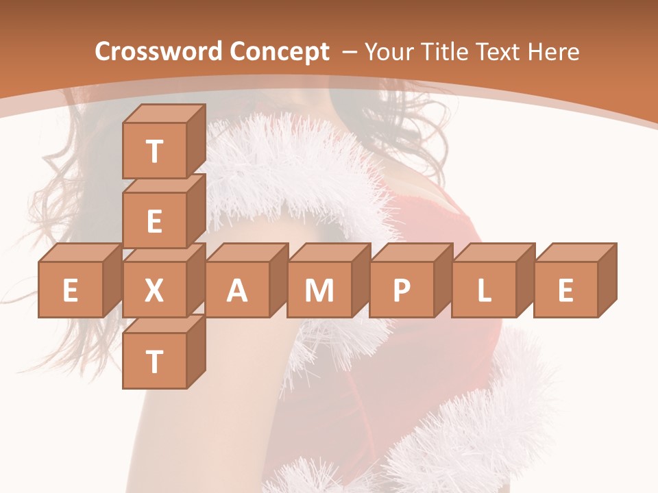 Attractive Woman Christmas PowerPoint Template
