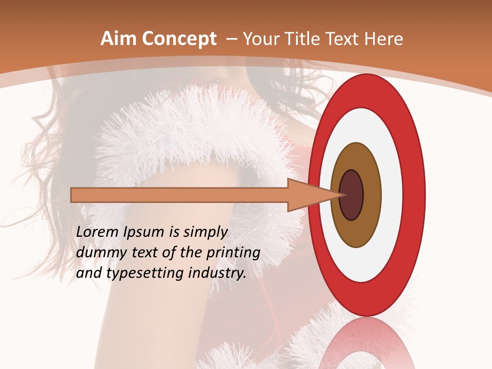 Attractive Woman Christmas PowerPoint Template