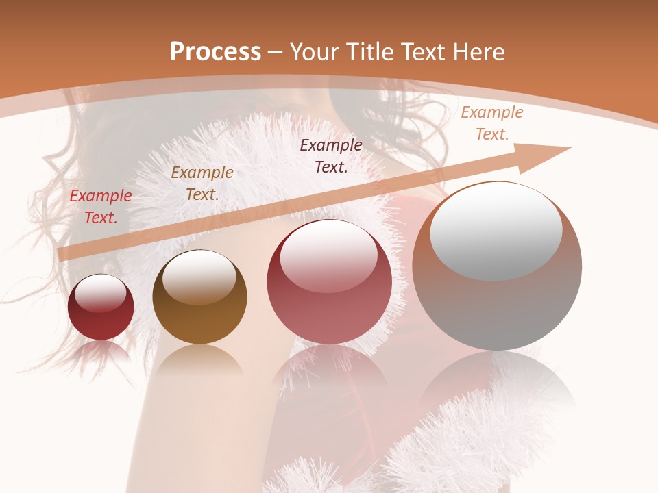 Attractive Woman Christmas PowerPoint Template