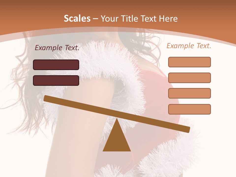 Attractive Woman Christmas PowerPoint Template