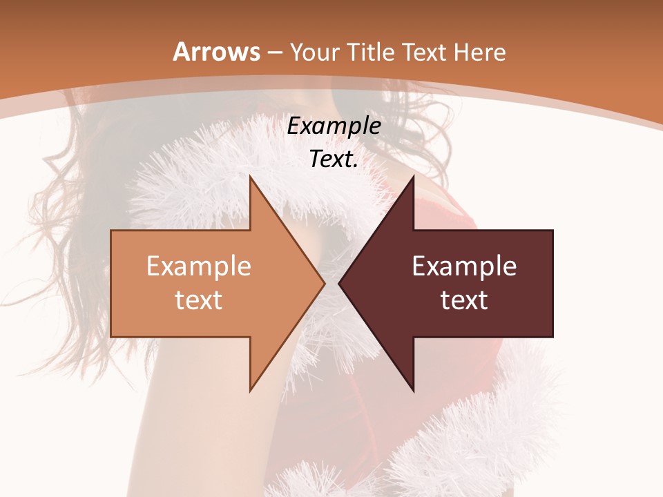 Attractive Woman Christmas PowerPoint Template