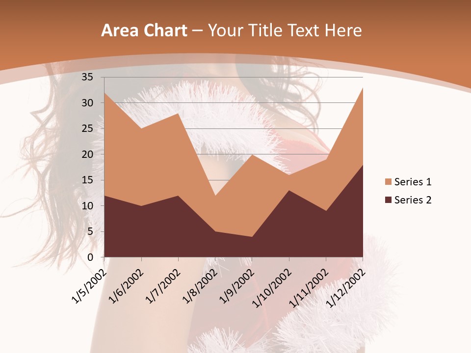 Attractive Woman Christmas PowerPoint Template