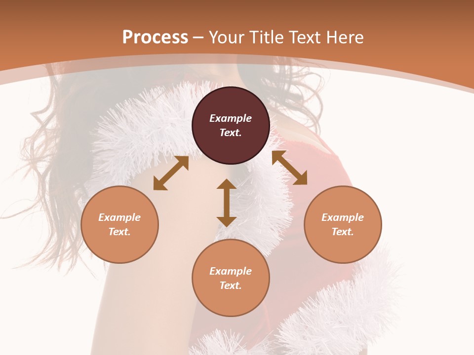 Attractive Woman Christmas PowerPoint Template