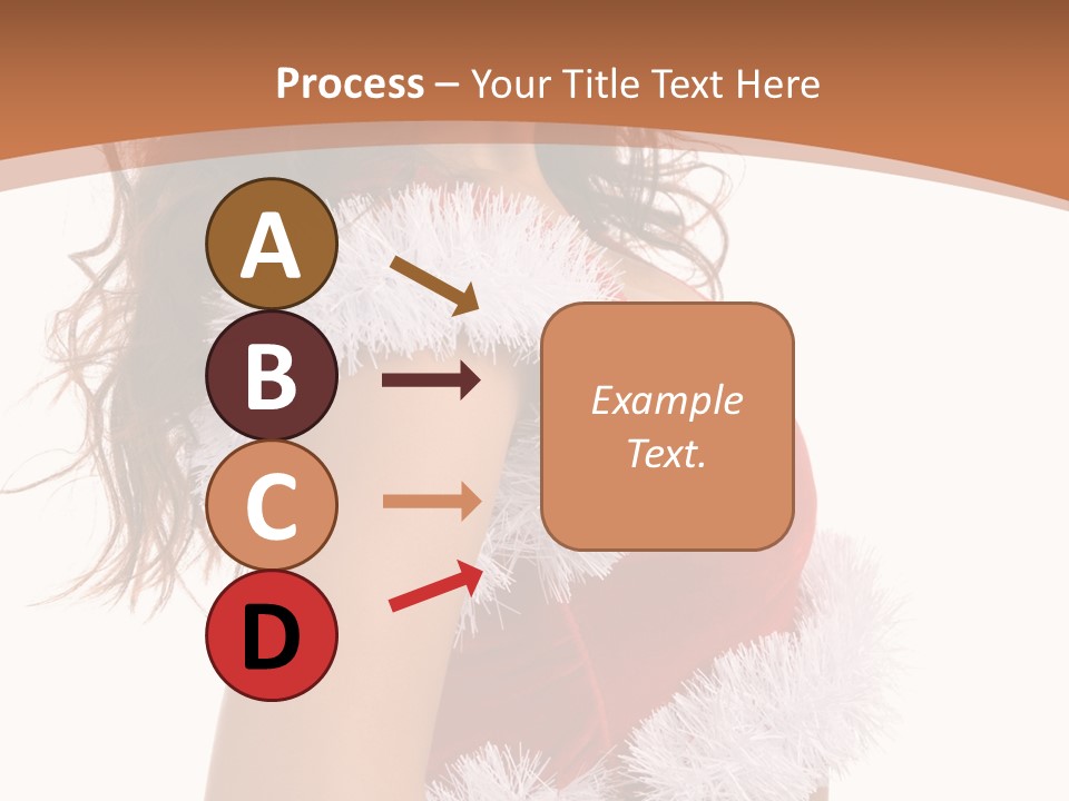 Attractive Woman Christmas PowerPoint Template